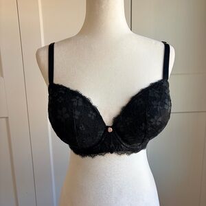 Victoria's Secret Dream Angels Lined Demi Black Lace Bra | 36DD